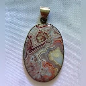Crazy lace agate pendant